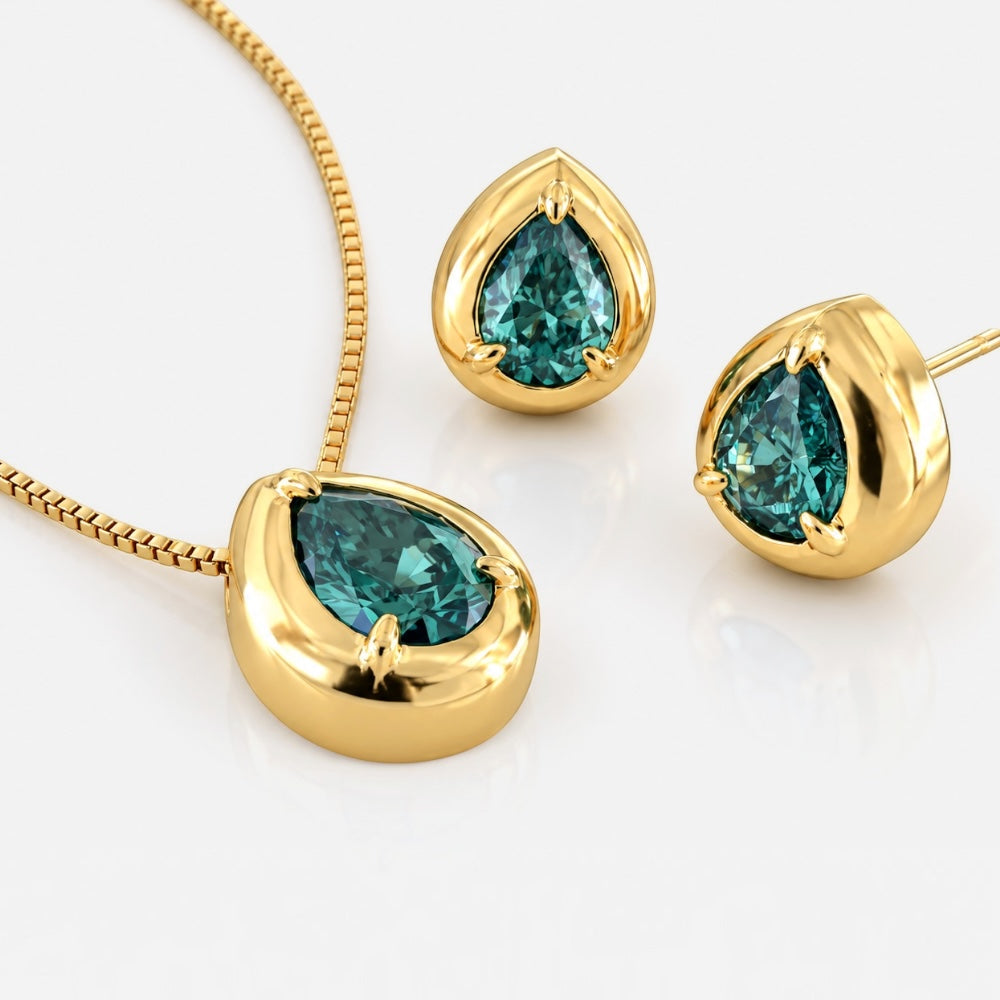 Gold June Birthstone Jewellery Set