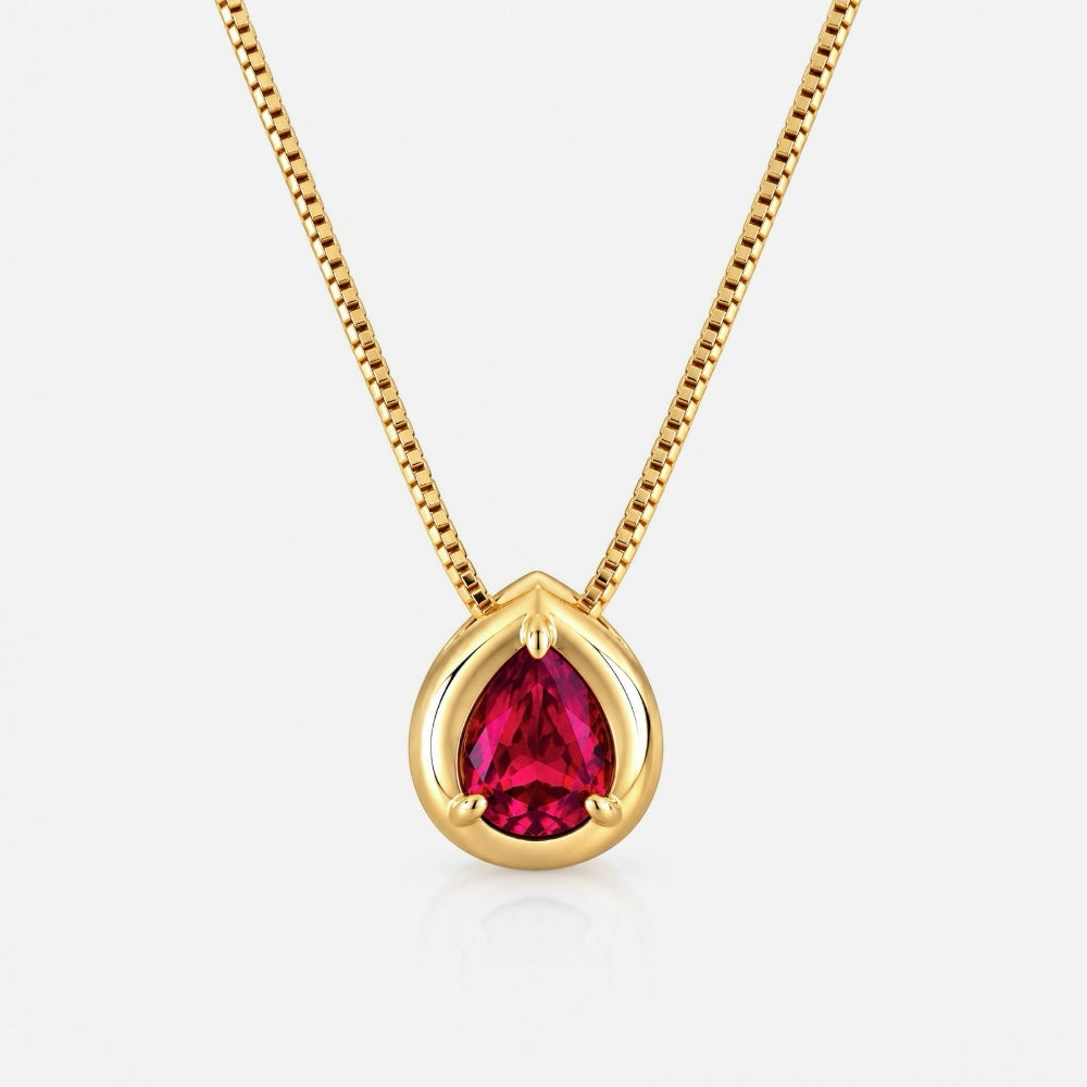 Purple gemstone pendant on a white background