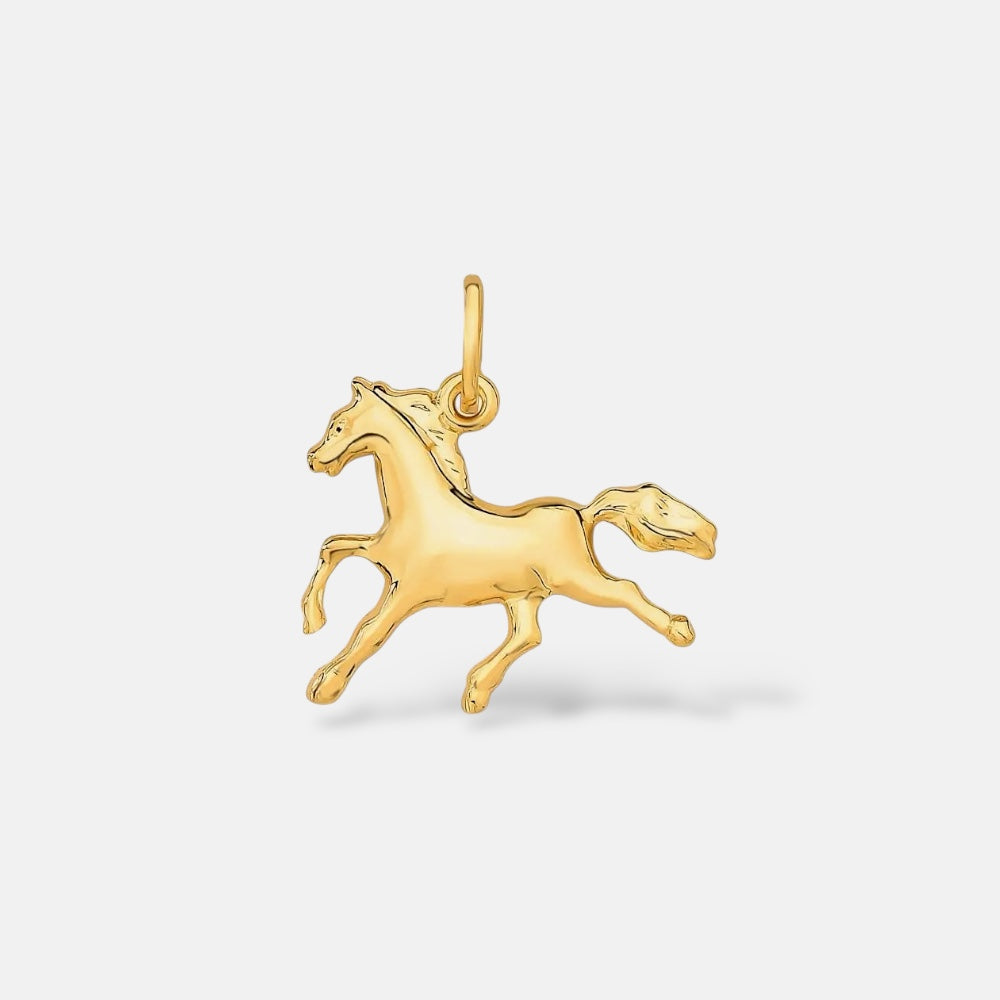 Plain Horse Pendant Necklace