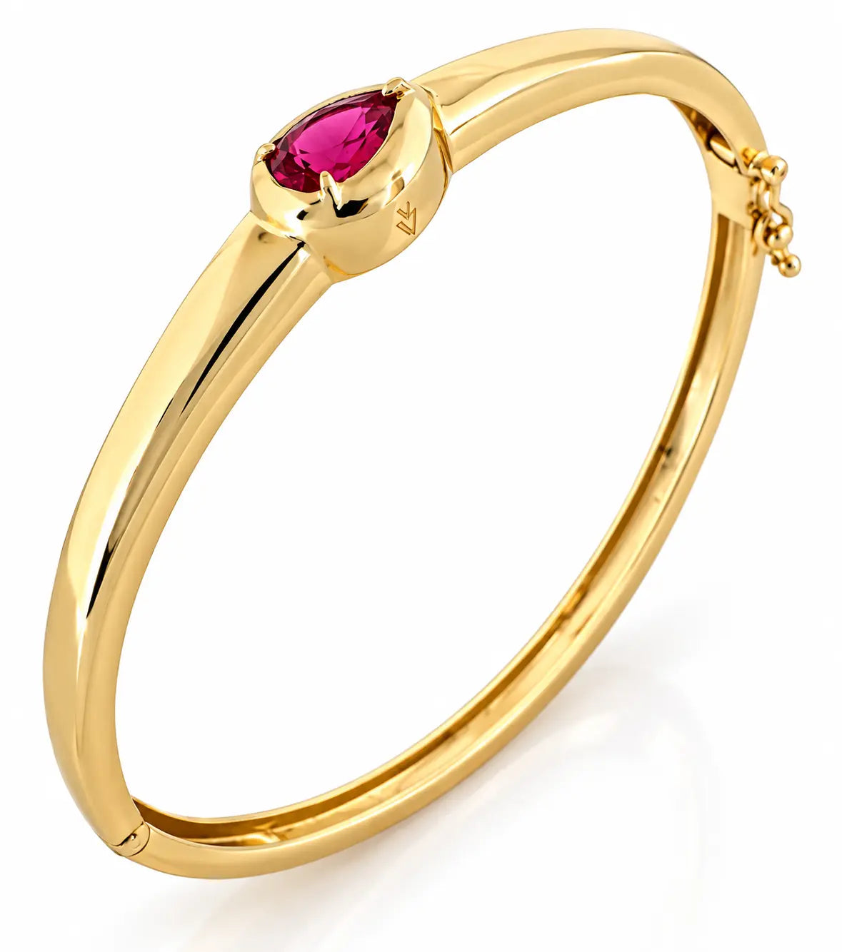 Gold January Birthstone Bangle