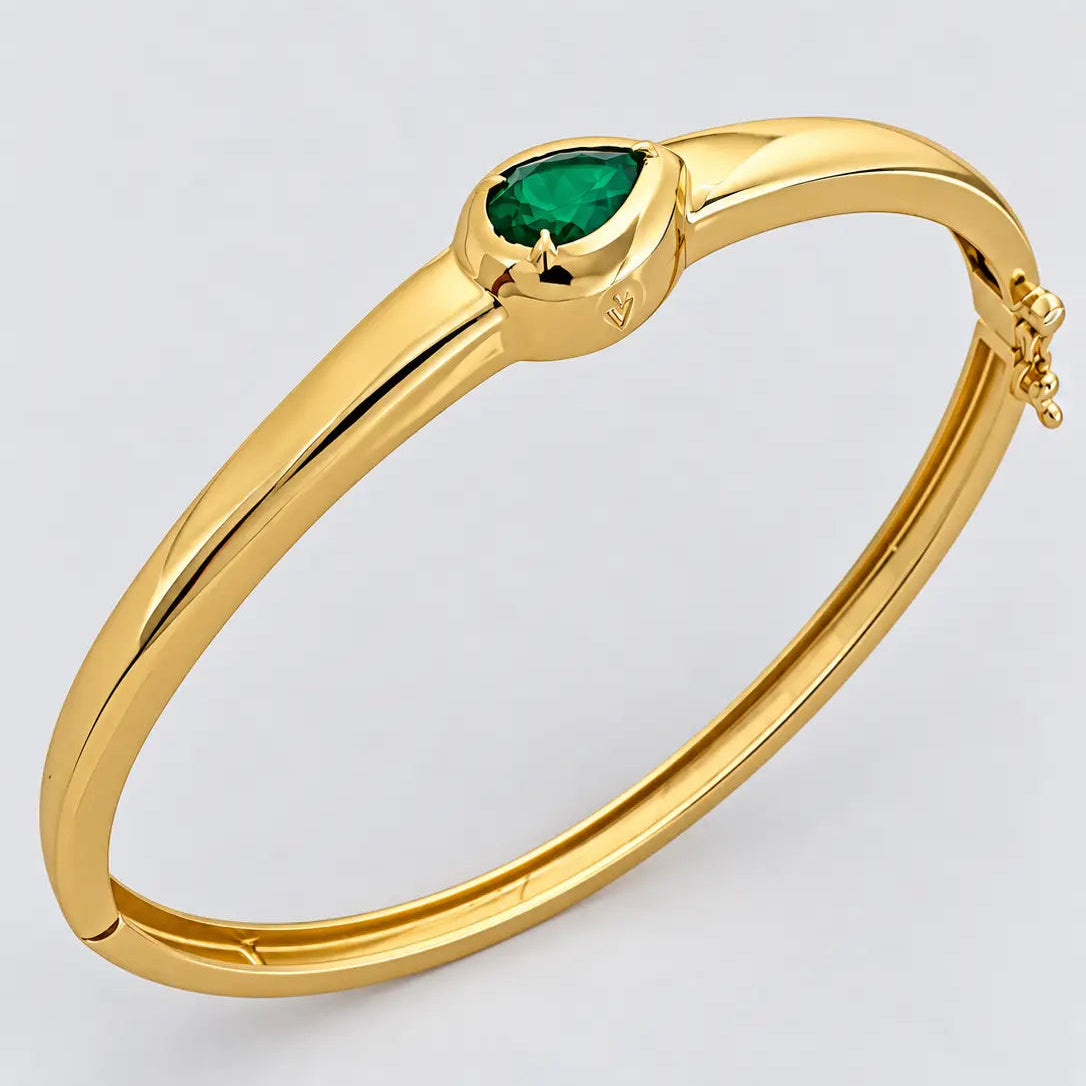 Gold May Birthstone Bangle
