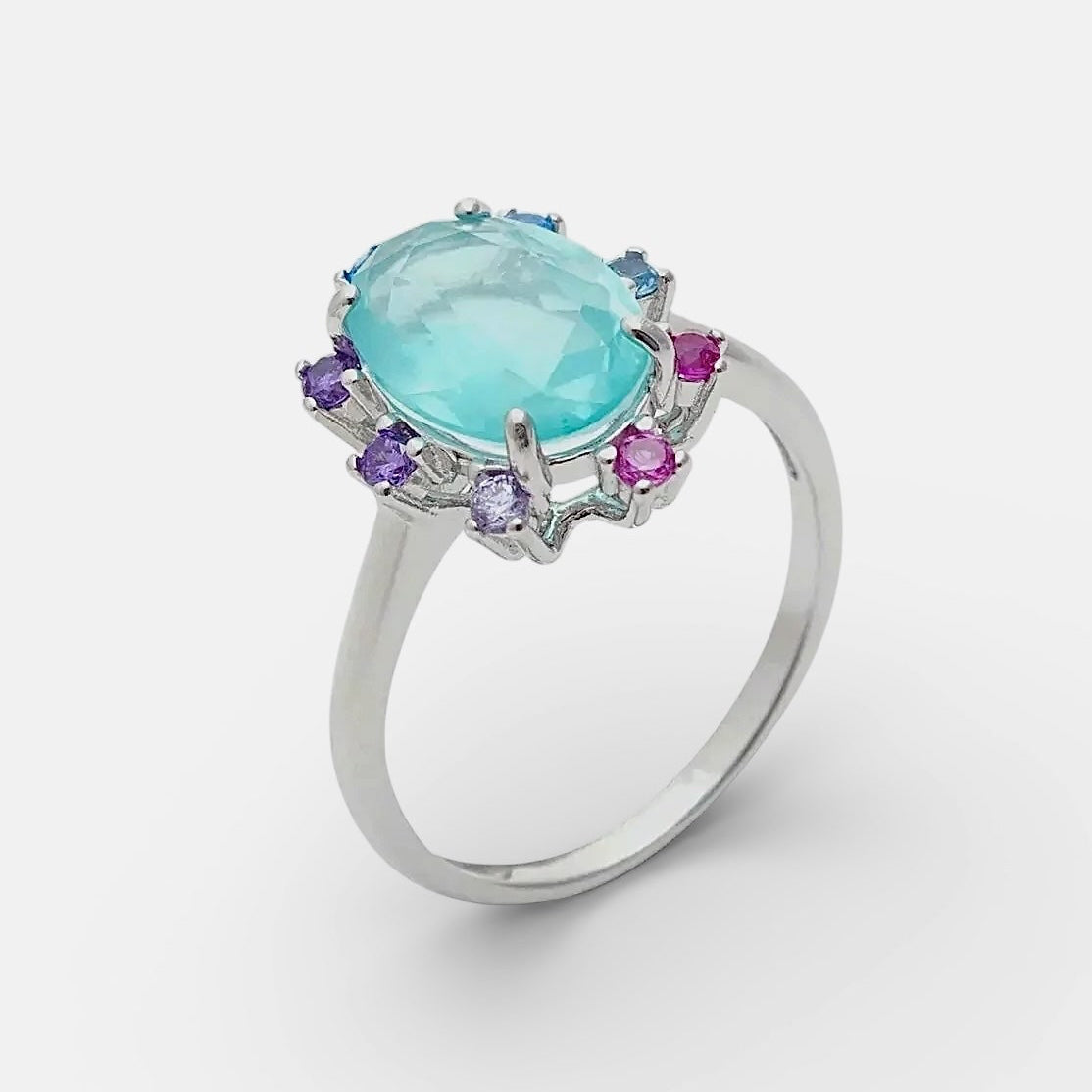 Round tourmaline ring