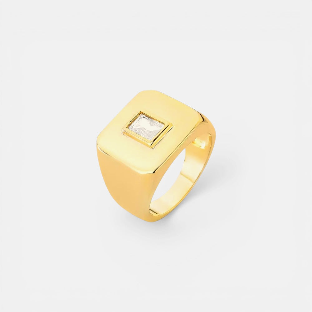 Square Cubic Zirconia Ring