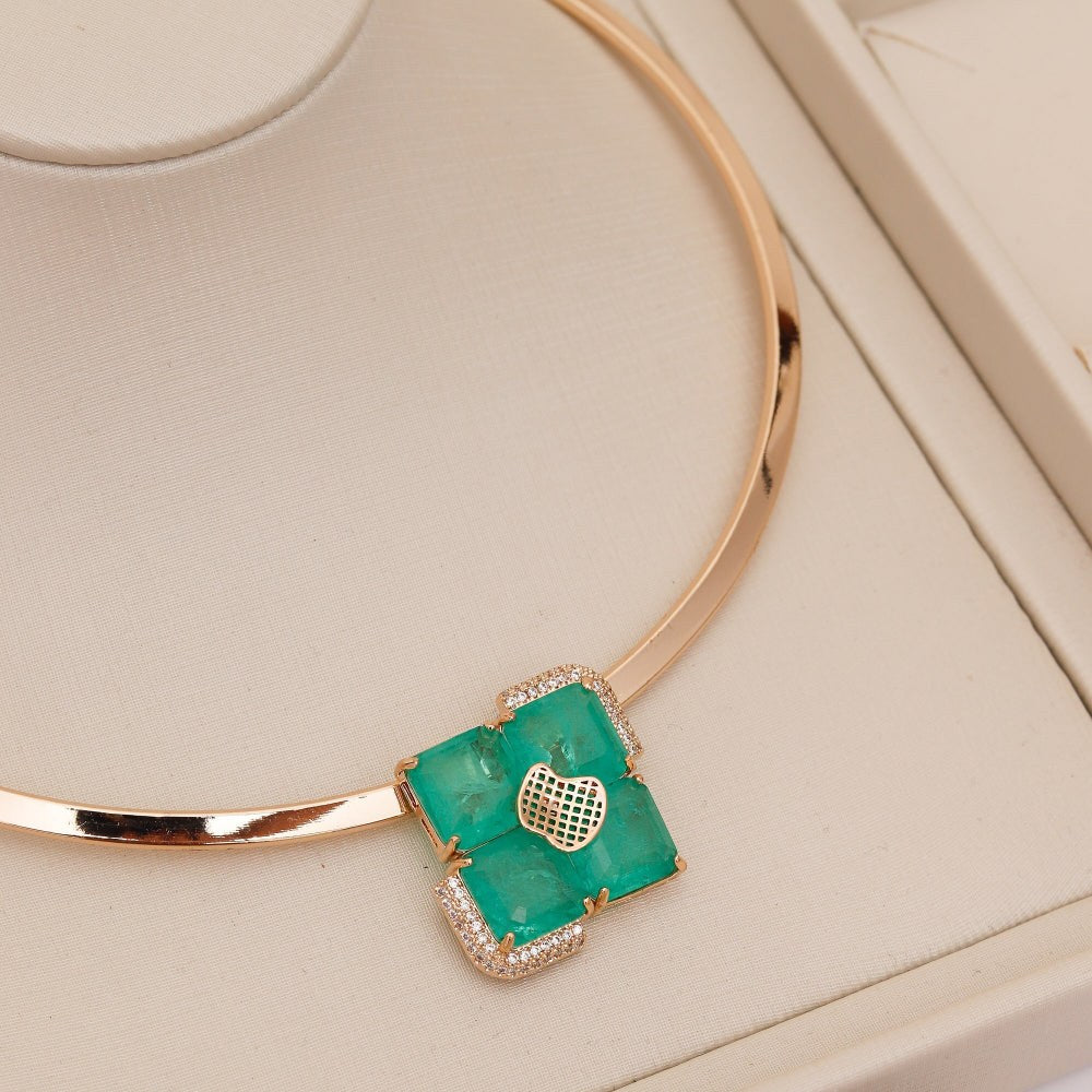 Square Tourmaline Jewellery Set