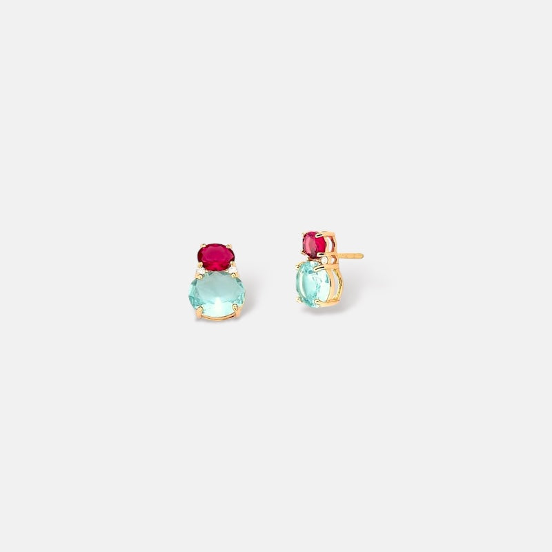 Colourful crystal Stud Earrings