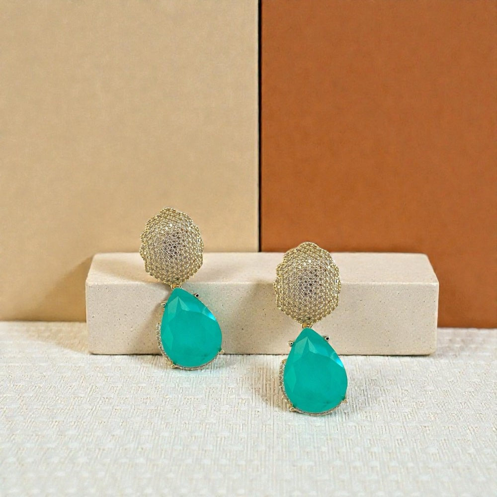 Tourmaline & Zirconia Earrings