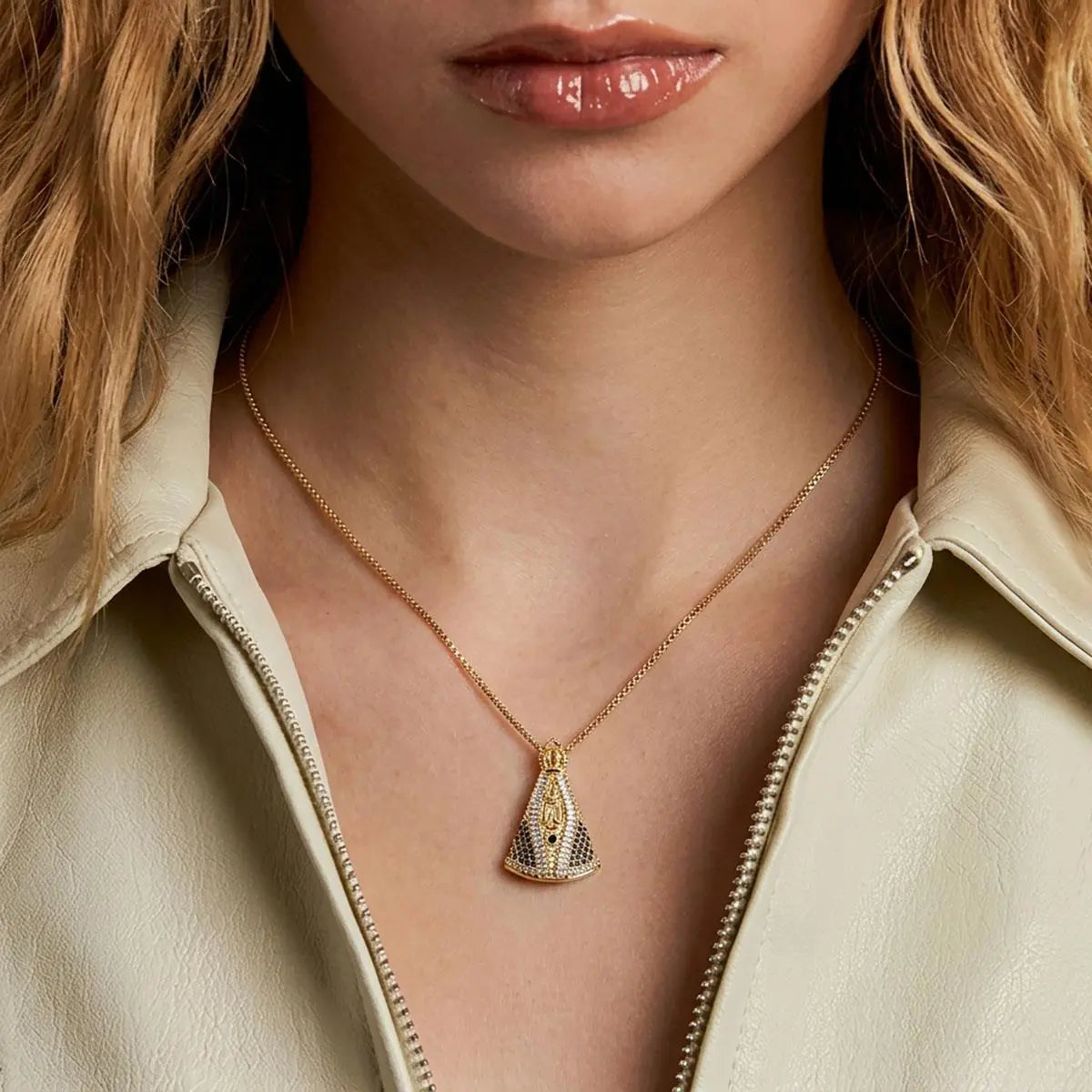 Our Lady of Aparecida Double-Sided Necklace