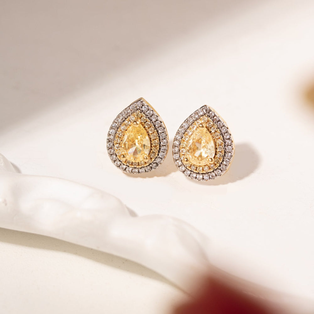 Citrine Stud Earrings