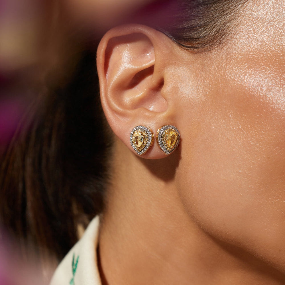 Citrine Stud Earrings