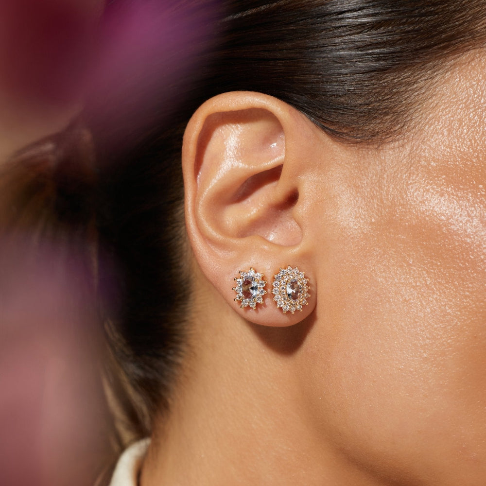 Aquamarine Crystal Earrings