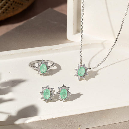 Zircônia tourmaline set