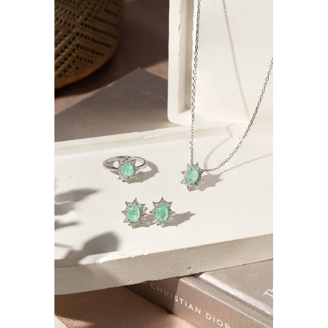 Zircônia tourmaline set