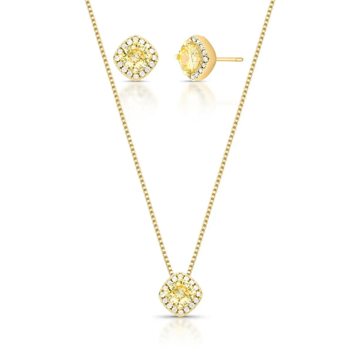 November Birthstone Citrine Jewellery Set