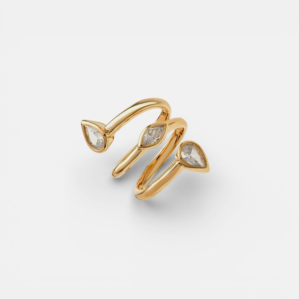 three drop zirconia ring